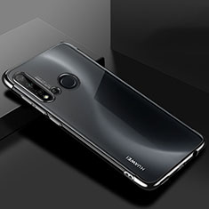 Custodia Silicone Trasparente Ultra Sottile Cover Morbida S07 per Huawei P20 Lite (2019) Nero