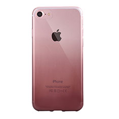 Custodia Silicone Trasparente Ultra Sottile Cover Morbida Sfumato G01 per Apple iPhone 7 Grigio