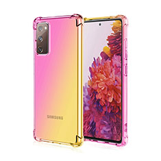 Custodia Silicone Trasparente Ultra Sottile Cover Morbida Sfumato G01 per Samsung Galaxy S20 FE 4G Rosa