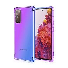 Custodia Silicone Trasparente Ultra Sottile Cover Morbida Sfumato G01 per Samsung Galaxy S20 FE 4G Viola