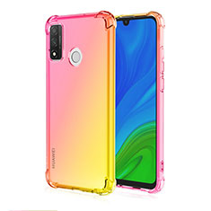 Custodia Silicone Trasparente Ultra Sottile Cover Morbida Sfumato H01 per Huawei Nova Lite 3 Plus Giallo