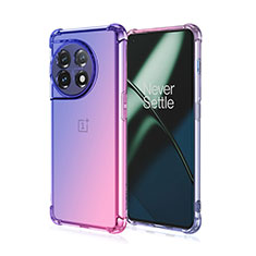 Custodia Silicone Trasparente Ultra Sottile Cover Morbida Sfumato per OnePlus 11R 5G Lavanda