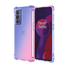 Custodia Silicone Trasparente Ultra Sottile Cover Morbida Sfumato per OnePlus 9RT 5G Lavanda