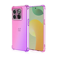 Custodia Silicone Trasparente Ultra Sottile Cover Morbida Sfumato per OnePlus Ace Pro 5G Rosa Caldo