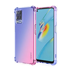 Custodia Silicone Trasparente Ultra Sottile Cover Morbida Sfumato per Realme 8s 5G Blu