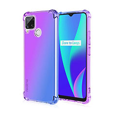 Custodia Silicone Trasparente Ultra Sottile Cover Morbida Sfumato per Realme C25 Lavanda