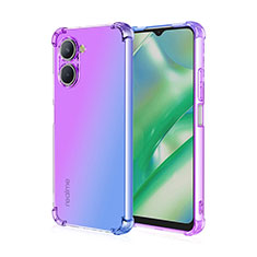 Custodia Silicone Trasparente Ultra Sottile Cover Morbida Sfumato per Realme C33 Lavanda