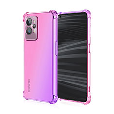 Custodia Silicone Trasparente Ultra Sottile Cover Morbida Sfumato per Realme GT2 Pro 5G Rosa Caldo