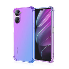 Custodia Silicone Trasparente Ultra Sottile Cover Morbida Sfumato per Realme Q5x 5G Lavanda