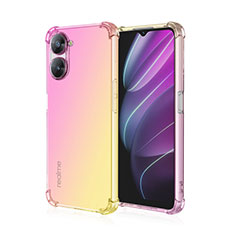 Custodia Silicone Trasparente Ultra Sottile Cover Morbida Sfumato per Realme V30t 5G Rosa