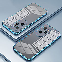 Custodia Silicone Trasparente Ultra Sottile Cover Morbida SY1 per Huawei Honor 100 Pro 5G Blu