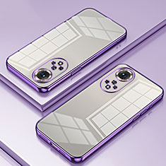 Custodia Silicone Trasparente Ultra Sottile Cover Morbida SY1 per Huawei Honor 50 5G Viola