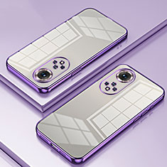 Custodia Silicone Trasparente Ultra Sottile Cover Morbida SY1 per Huawei Honor 50 Pro 5G Viola