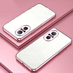 Custodia Silicone Trasparente Ultra Sottile Cover Morbida SY1 per Huawei Nova 9 SE Oro Rosa