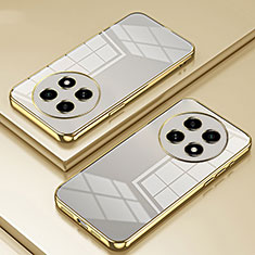 Custodia Silicone Trasparente Ultra Sottile Cover Morbida SY1 per Oppo A2 Pro 5G Oro