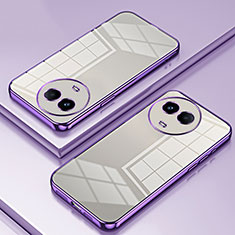 Custodia Silicone Trasparente Ultra Sottile Cover Morbida SY1 per Realme V50s 5G Viola