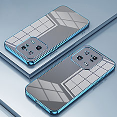 Custodia Silicone Trasparente Ultra Sottile Cover Morbida SY1 per Xiaomi Mi 13 Pro 5G Blu