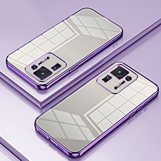 Custodia Silicone Trasparente Ultra Sottile Cover Morbida SY1 per Xiaomi Mi Mix 4 5G Viola