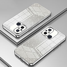 Custodia Silicone Trasparente Ultra Sottile Cover Morbida SY1 per Xiaomi Redmi 12C 4G Argento