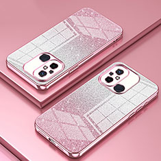 Custodia Silicone Trasparente Ultra Sottile Cover Morbida SY1 per Xiaomi Redmi 12C 4G Oro Rosa