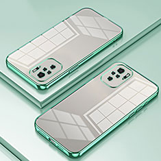 Custodia Silicone Trasparente Ultra Sottile Cover Morbida SY1 per Xiaomi Redmi Note 10 4G Verde