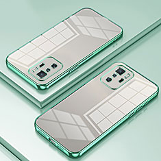Custodia Silicone Trasparente Ultra Sottile Cover Morbida SY1 per Xiaomi Redmi Note 10 Pro 5G Verde