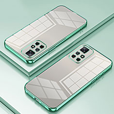 Custodia Silicone Trasparente Ultra Sottile Cover Morbida SY1 per Xiaomi Redmi Note 11 5G Verde
