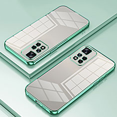 Custodia Silicone Trasparente Ultra Sottile Cover Morbida SY1 per Xiaomi Redmi Note 11 Pro 5G Verde