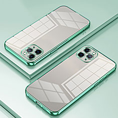 Custodia Silicone Trasparente Ultra Sottile Cover Morbida SY2 per Apple iPhone 11 Pro Max Verde