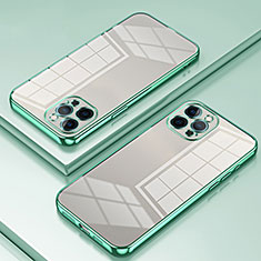 Custodia Silicone Trasparente Ultra Sottile Cover Morbida SY2 per Apple iPhone 12 Pro Verde