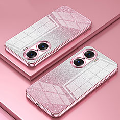 Custodia Silicone Trasparente Ultra Sottile Cover Morbida SY2 per Huawei Honor 60 Pro 5G Oro Rosa