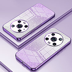 Custodia Silicone Trasparente Ultra Sottile Cover Morbida SY2 per Huawei Honor Magic4 Pro 5G Viola