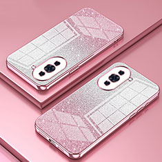 Custodia Silicone Trasparente Ultra Sottile Cover Morbida SY2 per Huawei Nova 10 Pro Oro Rosa