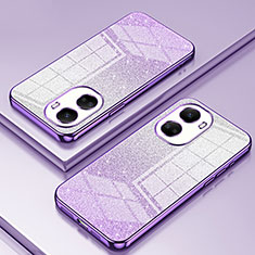 Custodia Silicone Trasparente Ultra Sottile Cover Morbida SY2 per Huawei Nova 10 SE Viola