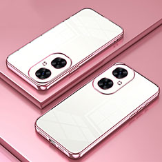 Custodia Silicone Trasparente Ultra Sottile Cover Morbida SY2 per Huawei Nova 11i Oro Rosa