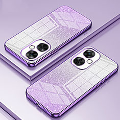 Custodia Silicone Trasparente Ultra Sottile Cover Morbida SY2 per OnePlus Nord CE 3 Lite 5G Viola