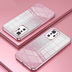 Custodia Silicone Trasparente Ultra Sottile Cover Morbida SY2 per Xiaomi Redmi Note 10 Pro 5G Oro Rosa