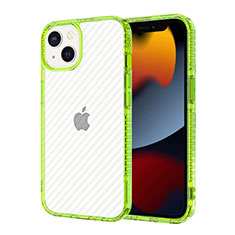 Custodia Silicone Trasparente Ultra Sottile Cover Morbida YJ1 per Apple iPhone 13 Verde