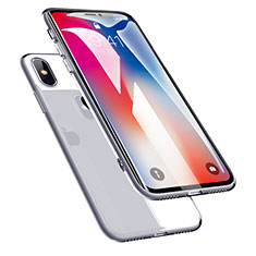 Custodia Silicone Trasparente Ultra Sottile Morbida C02 per Apple iPhone X Chiaro