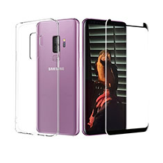 Custodia Silicone Trasparente Ultra Sottile Morbida con Pellicola Protettiva per Samsung Galaxy S9 Plus Chiaro