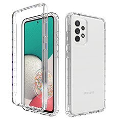 Custodia Silicone Trasparente Ultra Sottile Morbida Cover Fronte e Retro 360 Gradi Sfumato JX1 per Samsung Galaxy A33 5G Chiaro