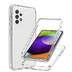 Custodia Silicone Trasparente Ultra Sottile Morbida Cover Fronte e Retro 360 Gradi Sfumato JX1 per Samsung Galaxy A52 4G Chiaro