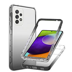 Custodia Silicone Trasparente Ultra Sottile Morbida Cover Fronte e Retro 360 Gradi Sfumato JX1 per Samsung Galaxy A52 4G Nero