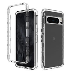 Custodia Silicone Trasparente Ultra Sottile Morbida Cover Fronte e Retro 360 Gradi Sfumato per Google Pixel 8 Pro 5G Chiaro