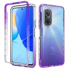 Custodia Silicone Trasparente Ultra Sottile Morbida Cover Fronte e Retro 360 Gradi Sfumato per Huawei Honor 50 SE 5G Viola