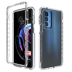 Custodia Silicone Trasparente Ultra Sottile Morbida Cover Fronte e Retro 360 Gradi Sfumato per Motorola Moto Edge 20 Pro 5G Chiaro