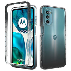 Custodia Silicone Trasparente Ultra Sottile Morbida Cover Fronte e Retro 360 Gradi Sfumato per Motorola Moto Edge (2022) 5G Nero