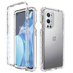 Custodia Silicone Trasparente Ultra Sottile Morbida Cover Fronte e Retro 360 Gradi Sfumato per OnePlus 9 Pro 5G Chiaro