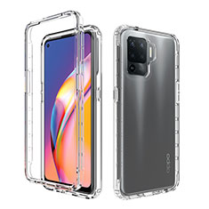 Custodia Silicone Trasparente Ultra Sottile Morbida Cover Fronte e Retro 360 Gradi Sfumato per Oppo Reno5 Lite Chiaro