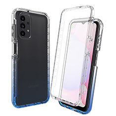 Custodia Silicone Trasparente Ultra Sottile Morbida Cover Fronte e Retro 360 Gradi Sfumato per Samsung Galaxy A13 4G Blu